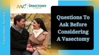 Find Questions & Answers - Before Considering a Vasectomy