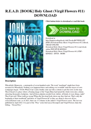 R.E.A.D. [BOOK] Holy Ghost (Virgil Flowers #11) DOWNLOAD