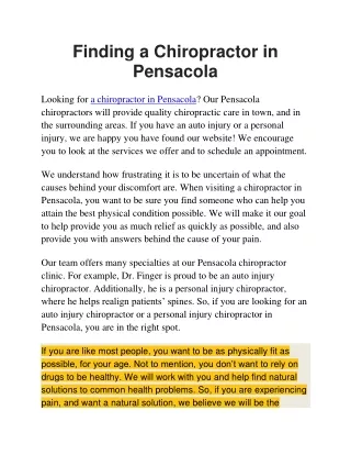 Auto Injury Chiropractor