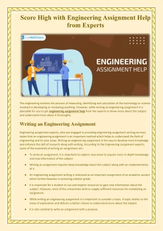 score high with engineering assignment help from