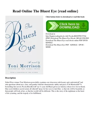 Read Online The Bluest Eye {read online}