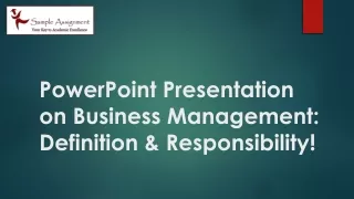 powerpoint presentation on business management definition responsibility