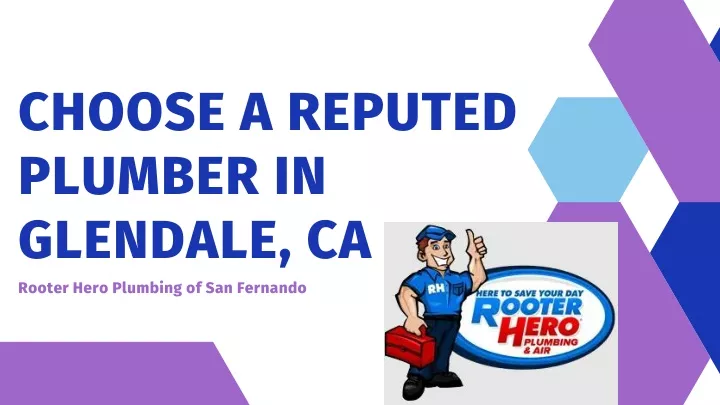 choose a reputed plumber in glendale ca