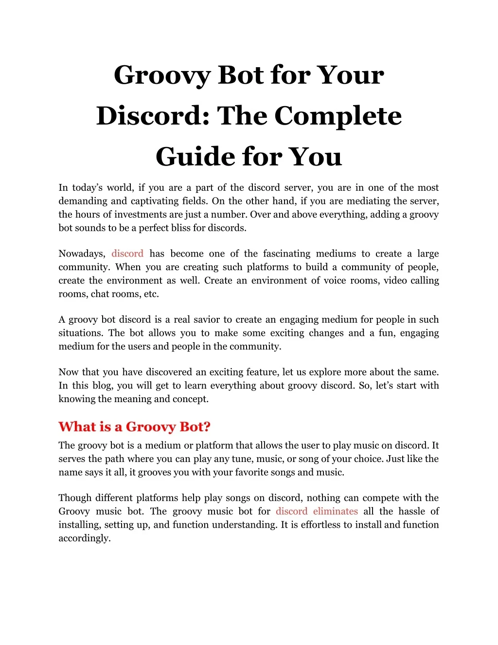 PPT - Groovy Bot for Your Discord_ The Complete Guide for You ...
