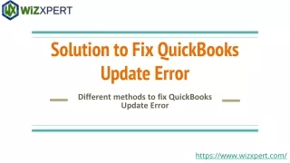 How to Fix QuickBooks Update Error