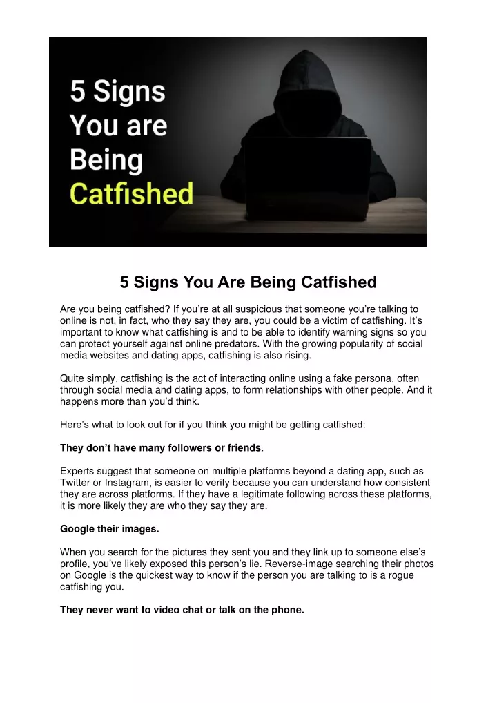 5 signs you are being catfished