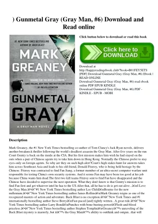 ^READ) Gunmetal Gray (Gray Man  #6) Download and Read online