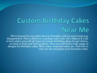 custom birthday cakes near me