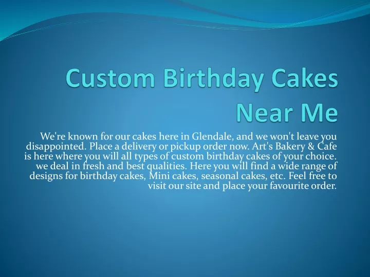 custom birthday cakes near me