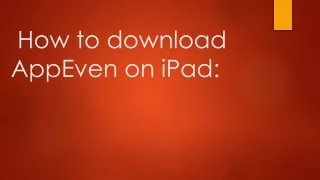 How to download AppEven on iPad