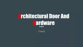 architectural door and hardware