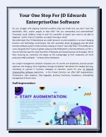 Your One Stop For JD Edwards EnterpriseOne Software - slide 1
