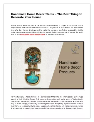 handmade home d cor items the best thing