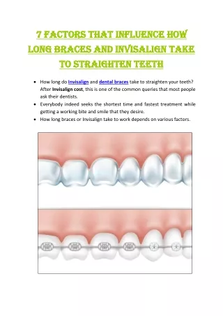 7 Factors that Influence How Long Braces and Invisalign Take to Straighten Teeth