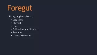 foregut