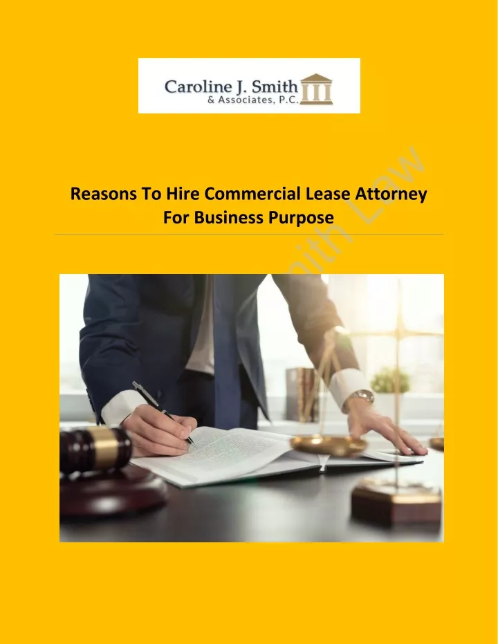 reasons to hire commercial lease attorney