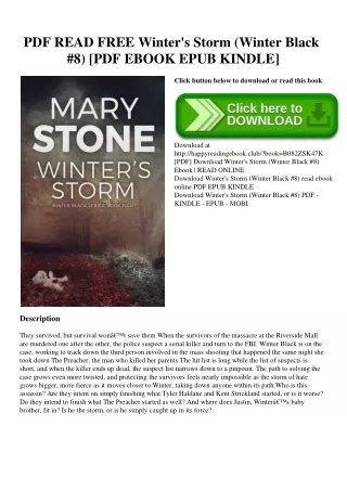 PDF READ FREE Winter's Storm (Winter Black #8) [PDF EBOOK EPUB KINDLE]