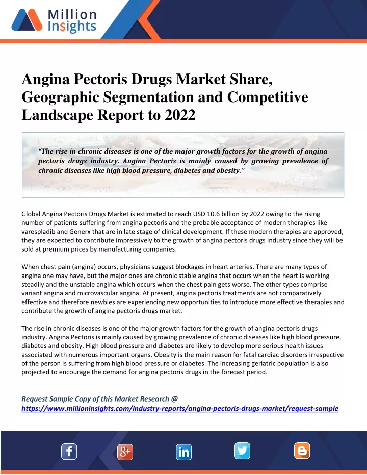 angina pectoris drugs market share geographic