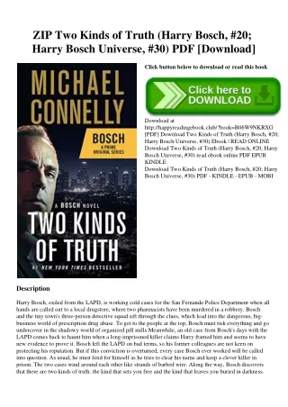 ZIP Two Kinds of Truth (Harry Bosch  #20; Harry Bosch Universe  #30) PDF [Download]