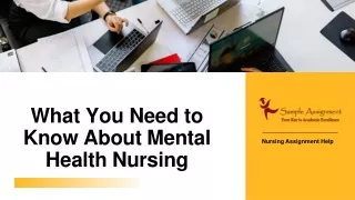 what you need to know about mental health nursing