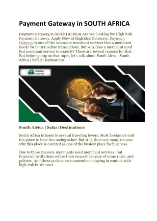 payment gateway in south africa