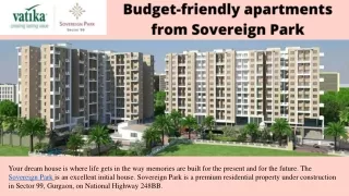 Budget-friendly apartments from Sovereign Park