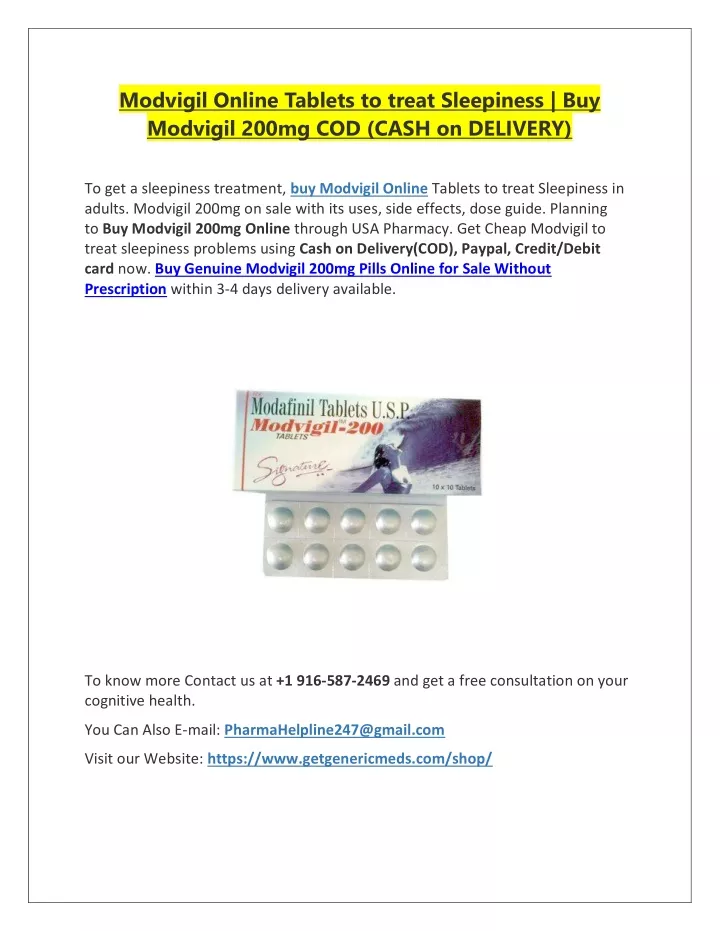 modvigil online tablets to treat sleepiness