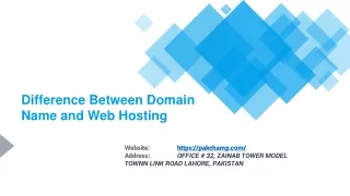 Difference Between Domain Name and Web Hosting