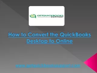 how to convert the quickbooks desktop to online
