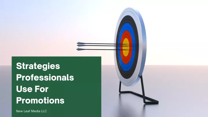 strategies professionals use for promotions