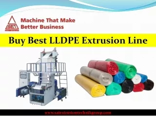 Buy Best LLDPE Extrusion Line in Indore  Sai Group