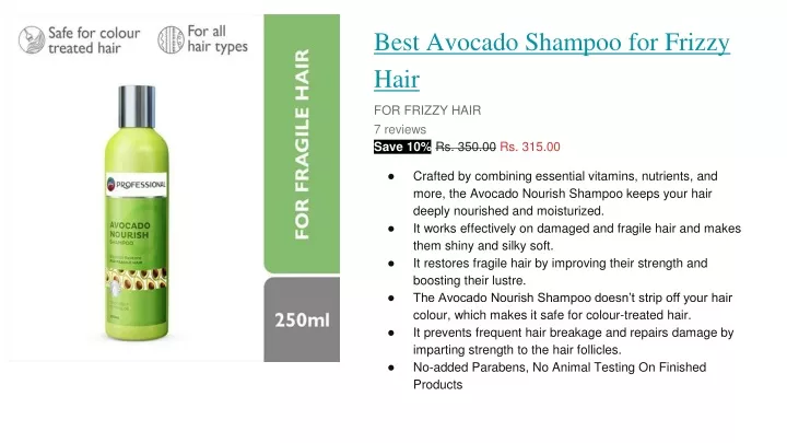 best avocado shampoo for frizzy hair for frizzy