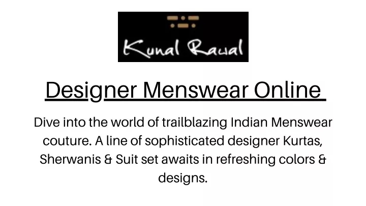 designer menswear online