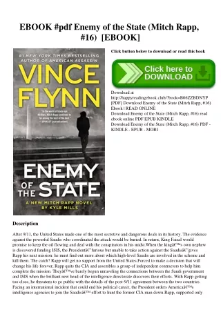 EBOOK #pdf Enemy of the State (Mitch Rapp  #16) READ [EBOOK]