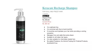 Buy Keracare Recharge Shampoo Online - Godrej Professional