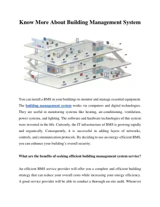Know More About Building Management System