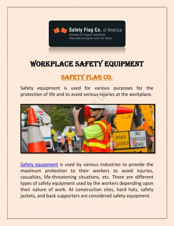 workplace safety equipment safety flag co safety