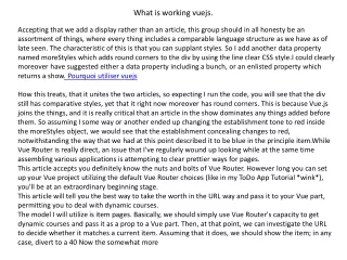 what is working vuejs