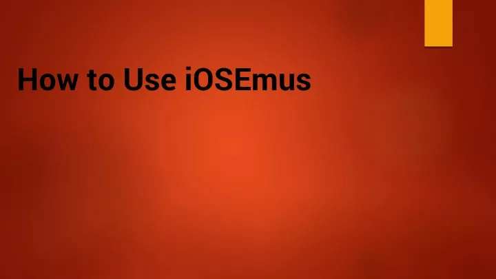 how to use iosemus