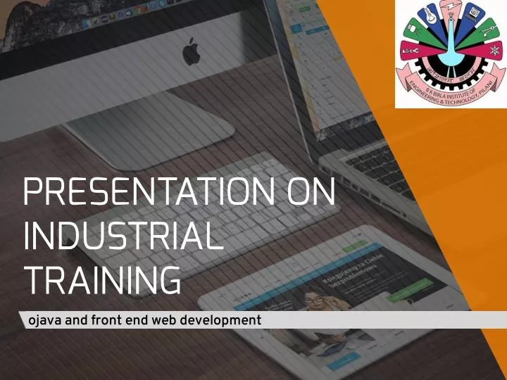 presentation on industrial training ojava
