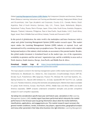 global learning management system lms market