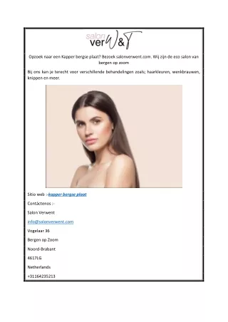 Kapper bergse plaat  Salonverwent.com