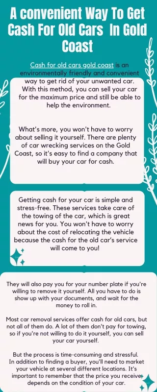 A convenient Way To Get Cash For Old Cars In Gold Coast