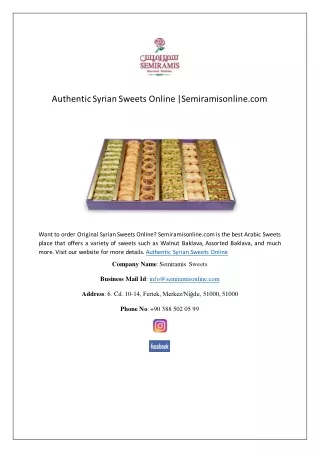 authentic syrian sweets online semiramisonline com