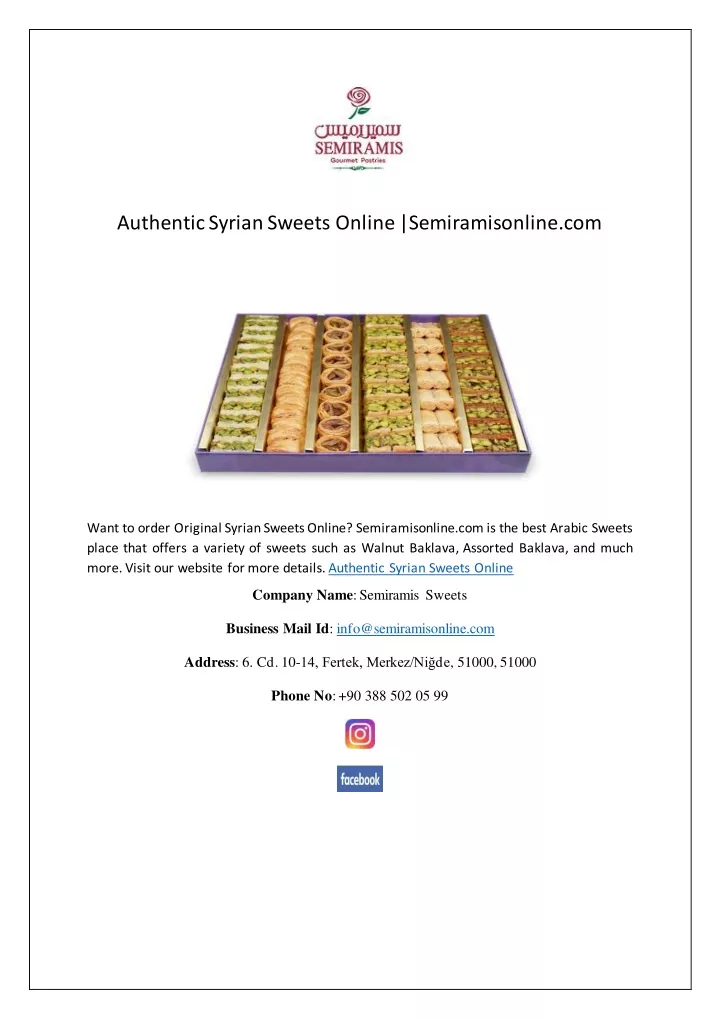 authentic syrian sweets online semiramisonline com
