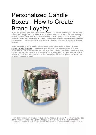 personalized candle boxes how to create brand