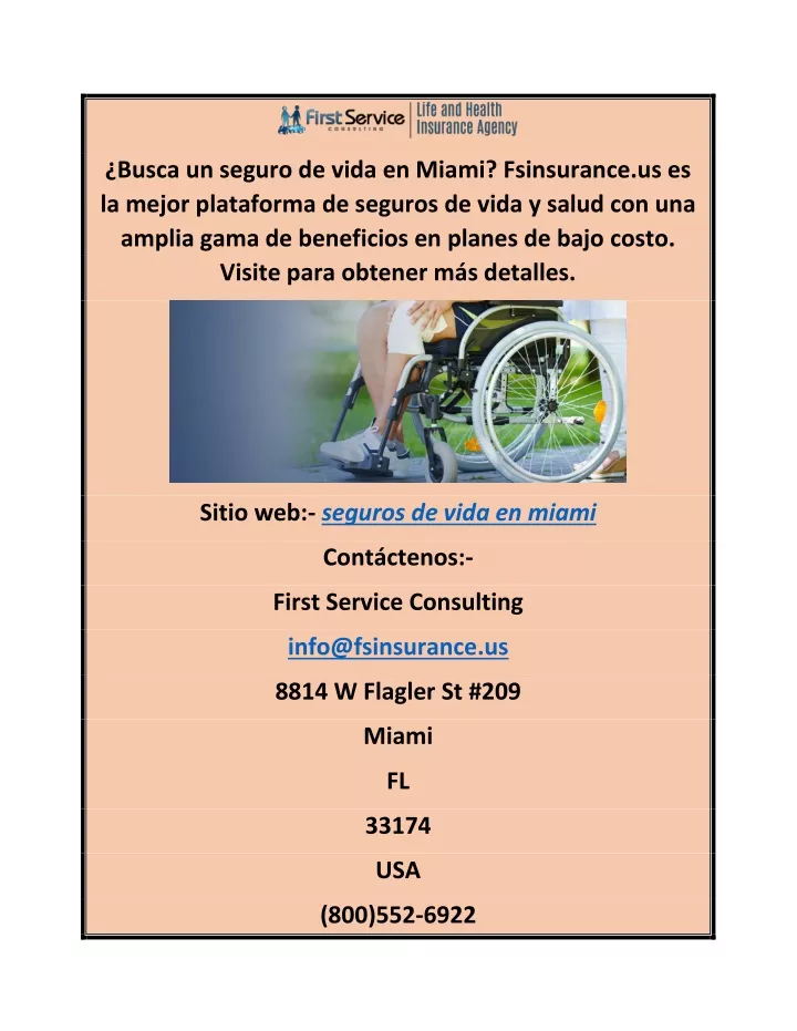 busca un seguro de vida en miami fsinsurance