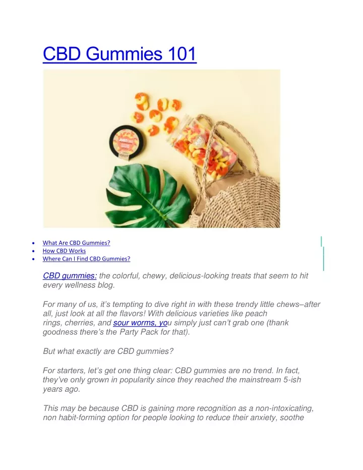 cbd gummies 101