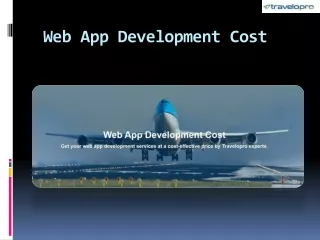 web app development cost
