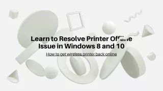 learn to resolve printer offline issue in windows